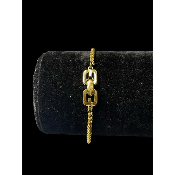 Givenchy GG Gold Plated Chain Bracelet 7.5 in New with Tag COA - Picture 8 of 8
